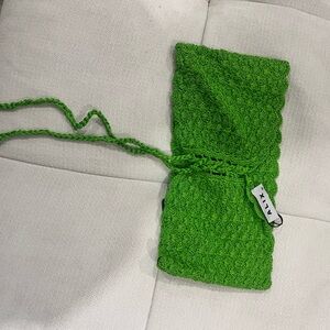 Green Knit crop top